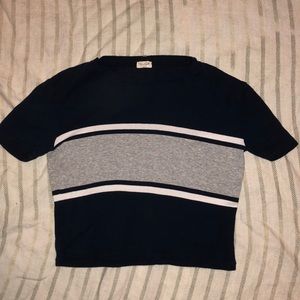 BLUE AND GREY BRANDY MELVILLE CROP TOP